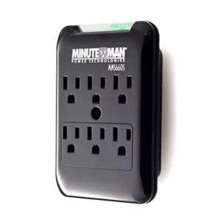 Minuteman Ups Minuteman Ups Slim 6-outlet Wall Tap 1080 Joules MMS660S